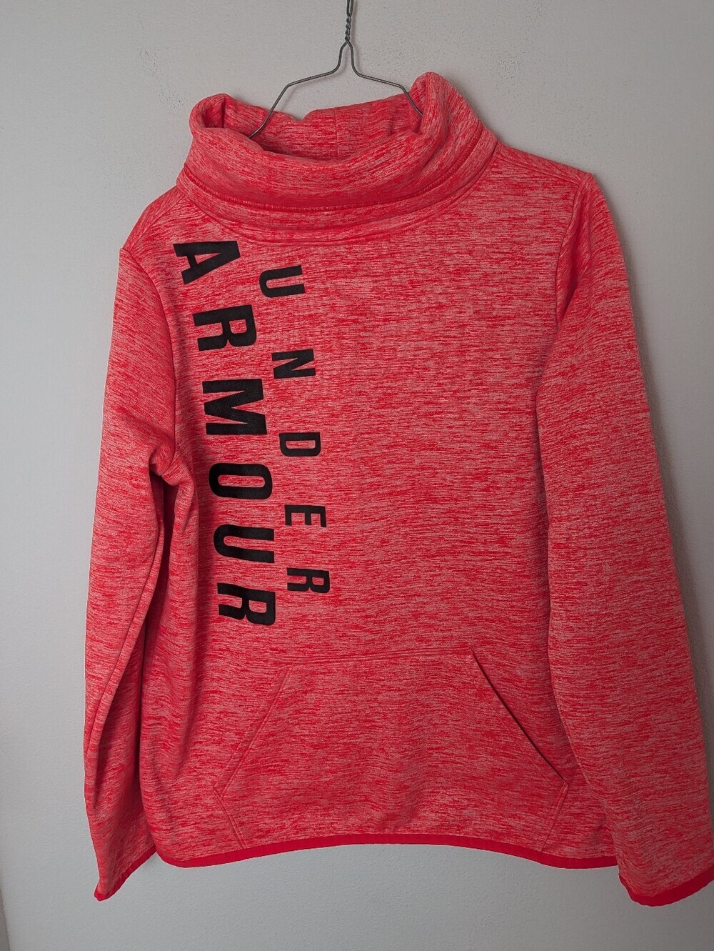 Under Armour Storm Cowl Neck Sweatshirt Women's Sz M Pink Pullover Loose Fit